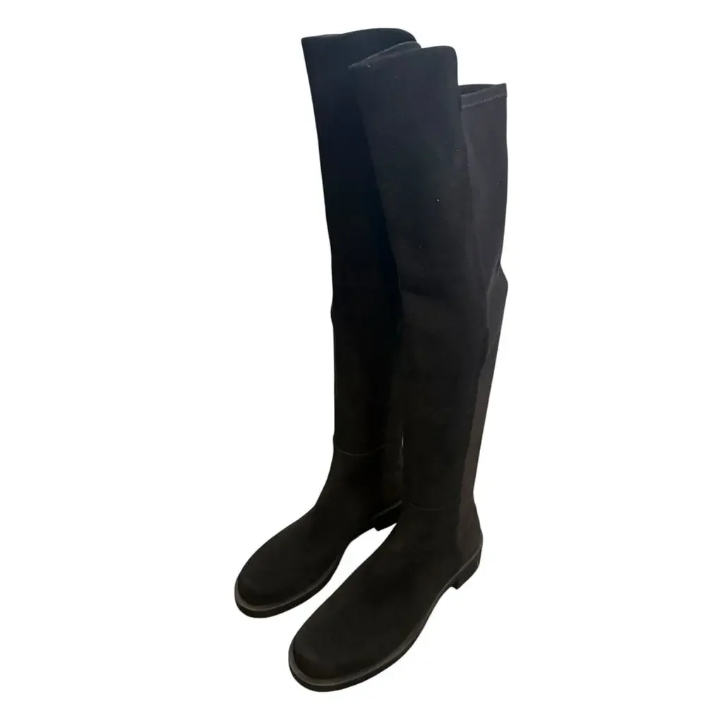 Stuart Weitzman 5050 Over The Knee Boots Suede Pull On Grunge Winter Fall 7.5B